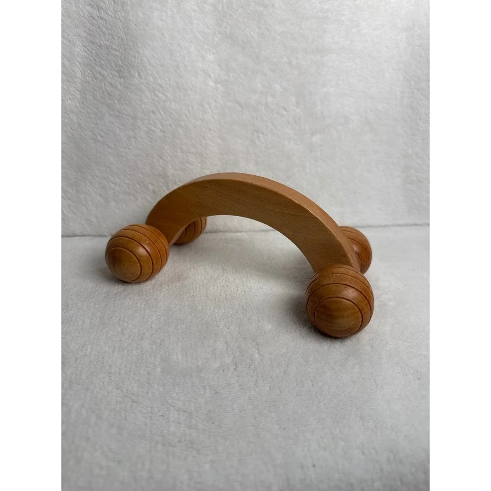 Vintage Wooden Arch Handheld Body Massager Unisex OS Brown Excellent